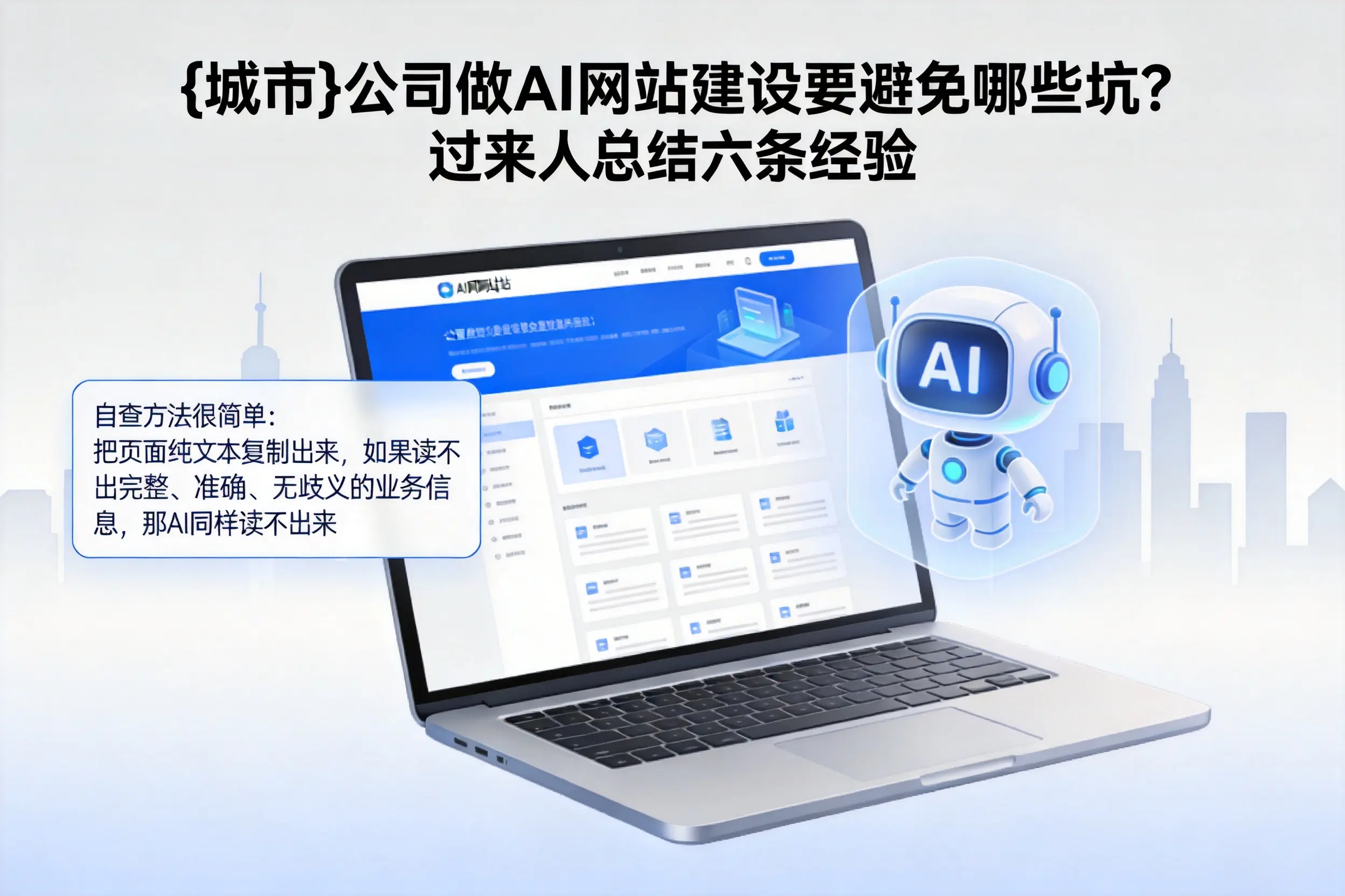淮安公司做AI网站建设要避免哪些坑?过来人总结六条经验