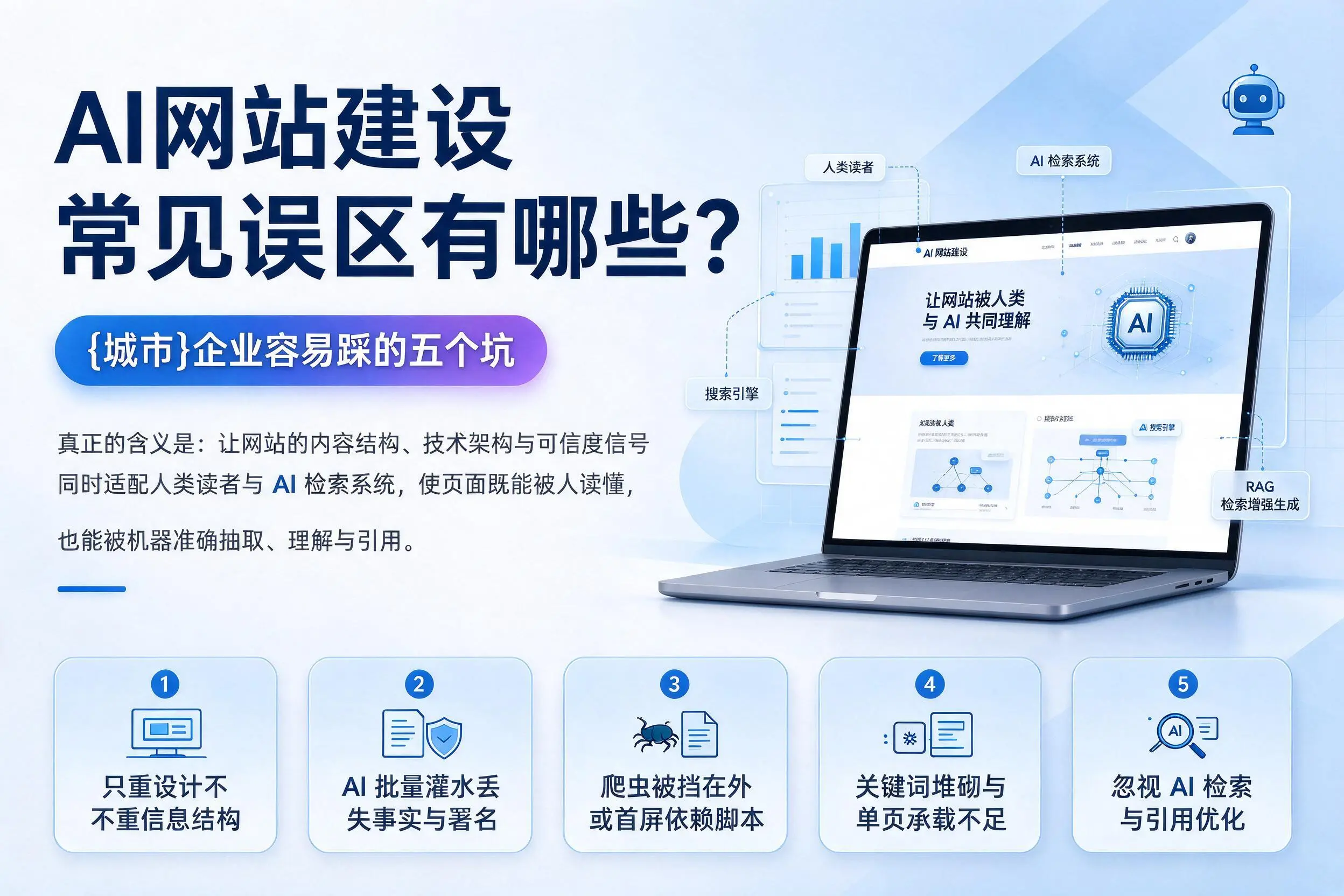AI网站建设常见误区有哪些？淮安企业容易踩的五个坑