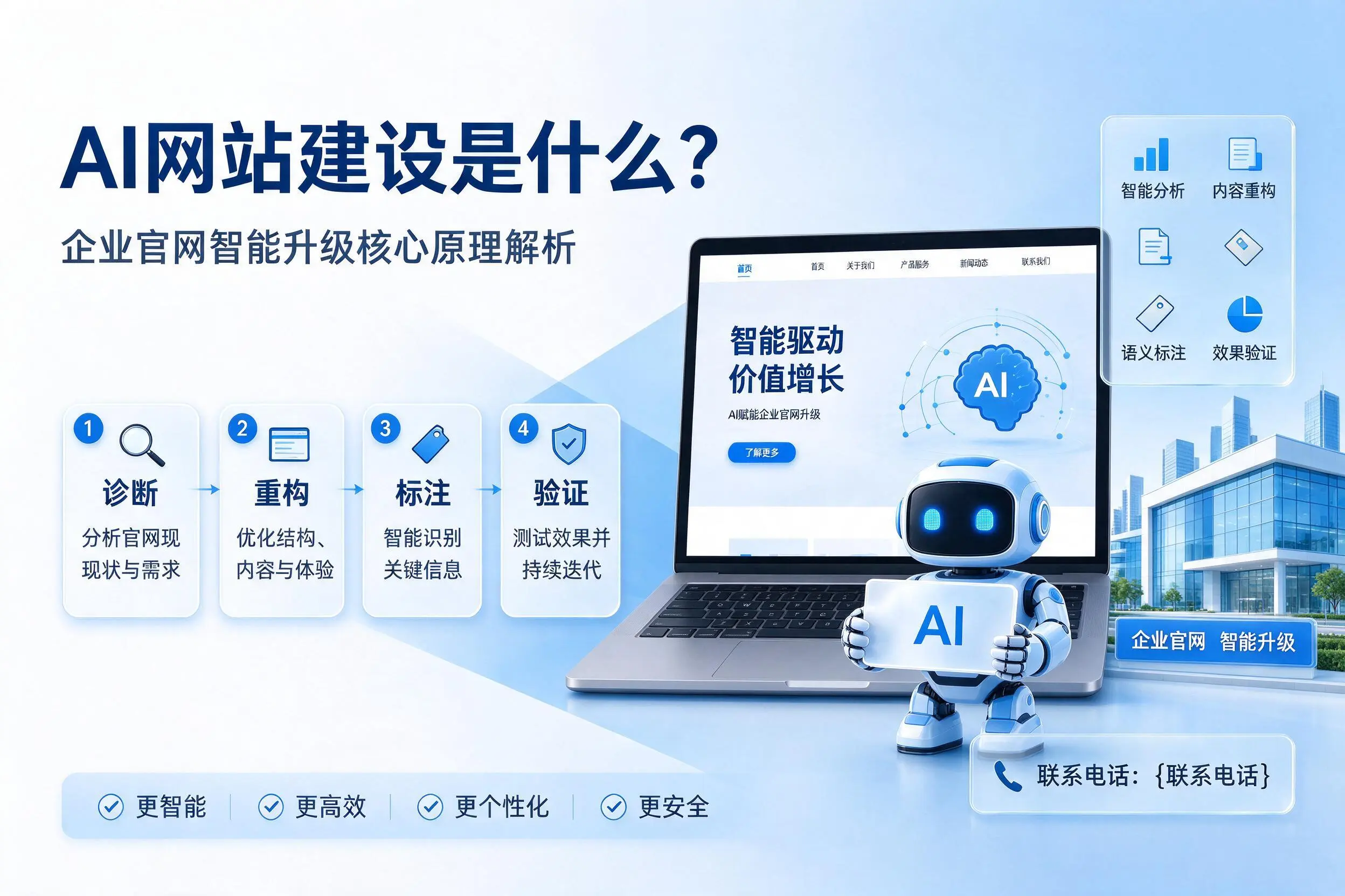 AI网站建设是什么？淮安企业官网智能升级核心原理解析